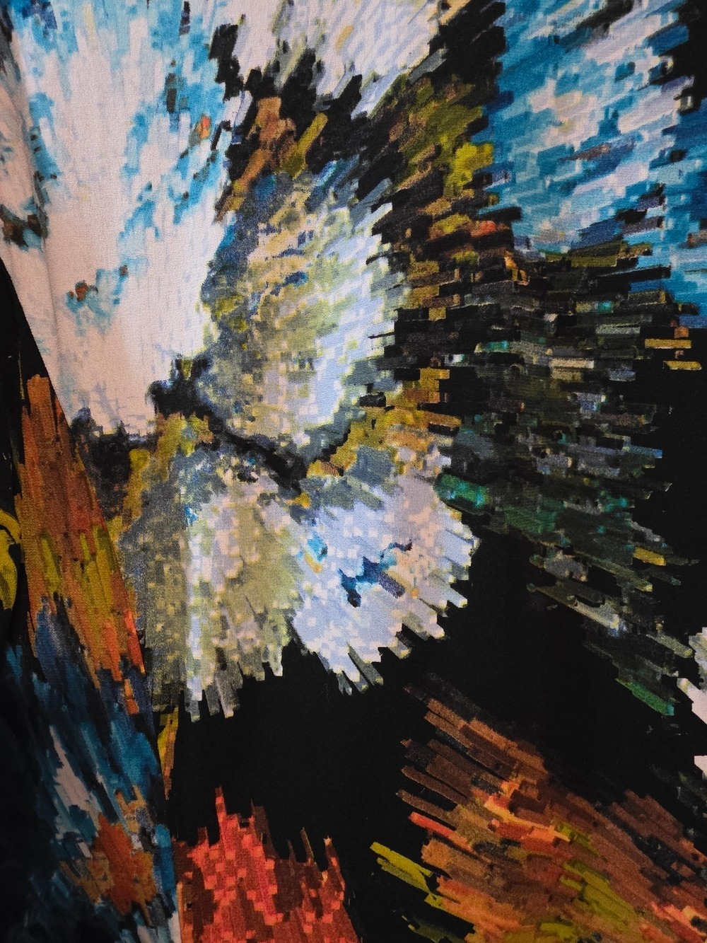 4/$97 Canadian Vivian Wong Abstract Brushstroke Button-Front Top - Picture 10 of 14